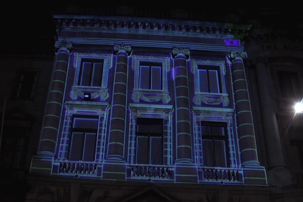 3D Projection Mapping event in the centre of Edinburgh